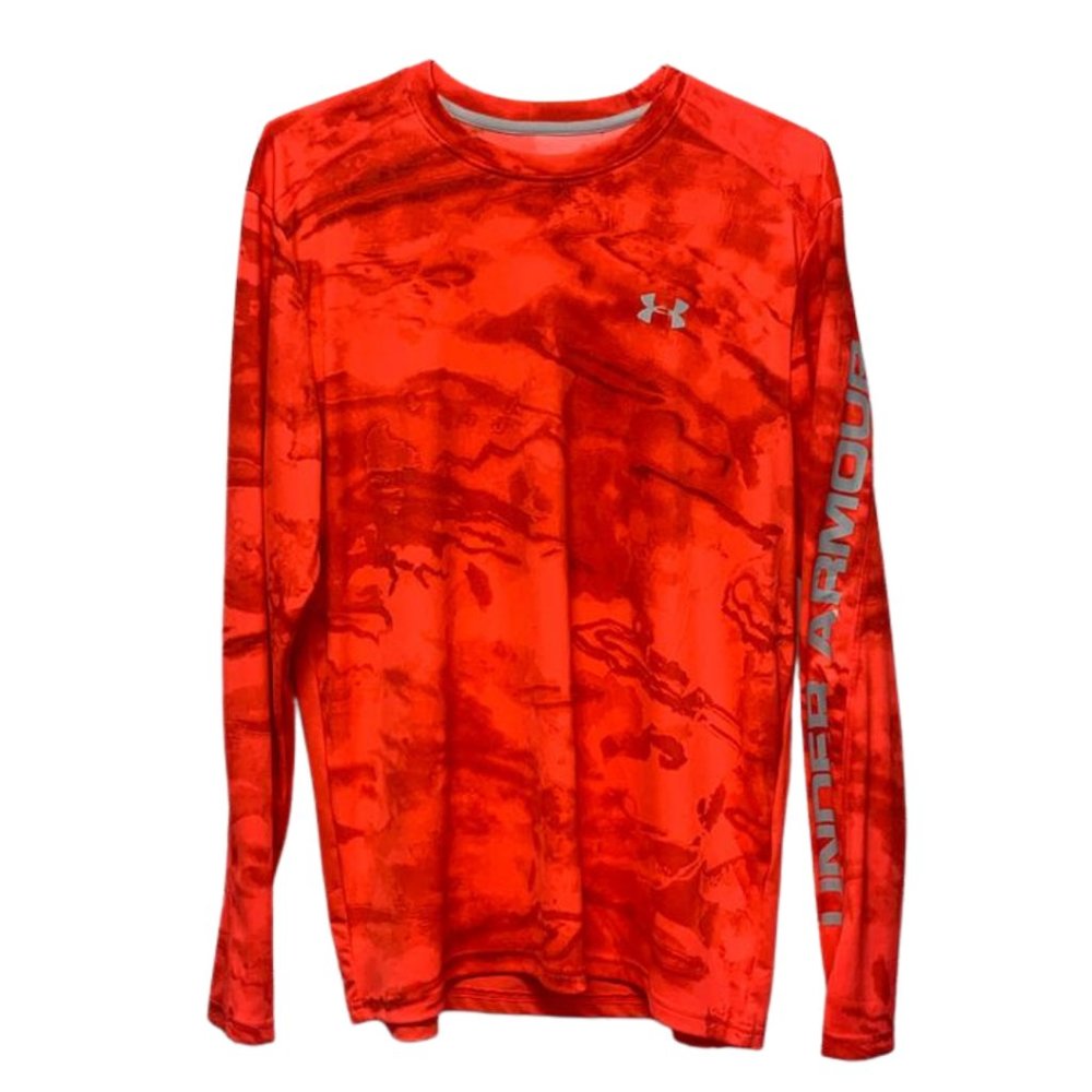 Under Armour Tee LS Electric Orange Swirl Shirt Men's - L